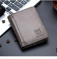 BULLCAPTAIN Cartera De Cuero Genuino Para Hombre Pequeña Monedero RFID Con Portatarjetas Y Bolsillo Para Monedas Calidad Superior - details 15