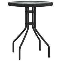 vidaXL Juego de bistro de jardín de 3 piezas negro - details 5