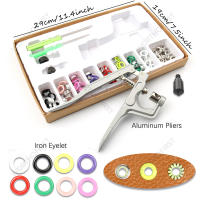 Kit De Herramientas Para Ojales Y Anillos Redondos De Metal Para Piel Y DIY De 80 a 400 Piezas Herramienta Multifuncional Para Pegatinas Y Scrapbooking - details 0