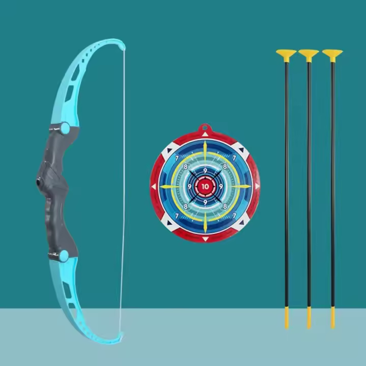 Juguete De Arco Y Flecha Para Niños 52cm Con Objetivo Multijugador Regalo De Cumpleaños Deporte Al Aire Libre Práctica De Tiro - 1