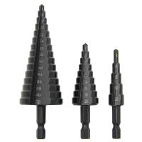 Juego De Brocas Escalonadas Negras Con Taladro Hexagonal 3-12/4-12/4-20/4-32mm Para Taladrar Madera Herramienta De Reamado - details 7