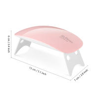 LULAA Lámpara De Uñas Multifuncional En Rosa Y Blanco Secador De Uñas Portátil Con Cable USB Para Gel Varnish Arte De Uñas Herramienta De Secado Para El Hogar - details 8
