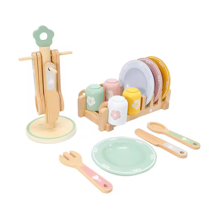 Juego De Cocina De Madera Para Bebé Juguete Educativo De Tabla De Cocina Rol De Juego Para Niños Preescolares Regalos Unisex - 1