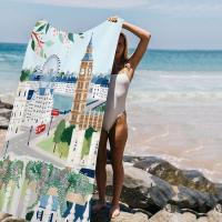 Toalla De Playa Microfibra Santorini Positano Amsterdam Absorbente Secado Rápido Suave Para Yoga Natación Resort Montañismo Tamaño 76x182 Cm - details 9