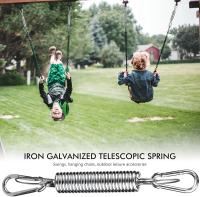Resorte de suspensión Columpio de resorte de acero para silla colgante Resorte para sillas de hamaca Kits de suspensión de resorte con cuerda de seguridad y dos mosquetones - details 2