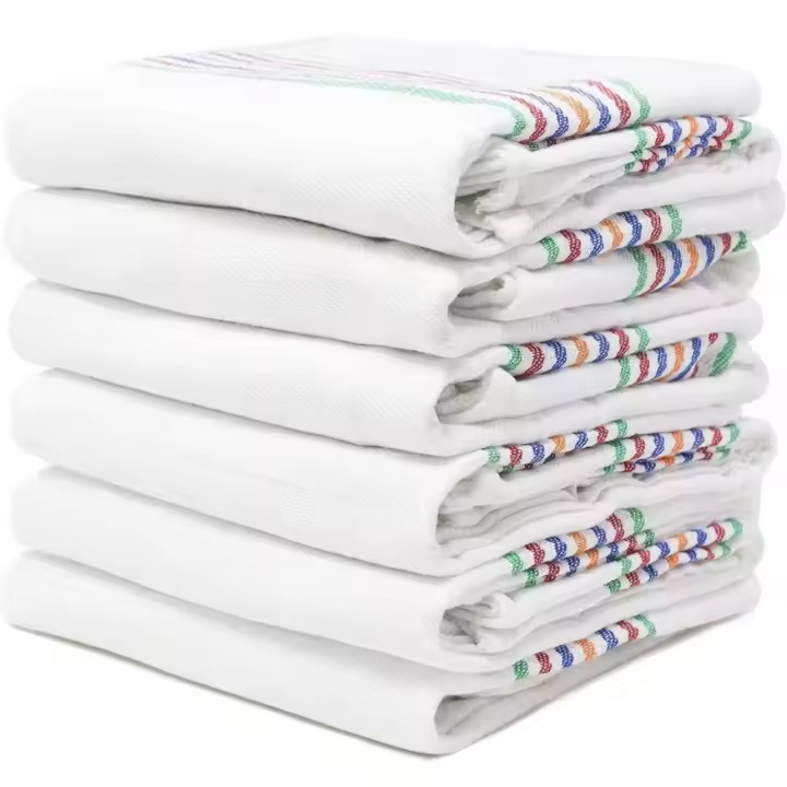 12 Paños de cocina 80% Algodón 20% Poliéster, absorbentes lavable, Bayeta suave y duradero - 1