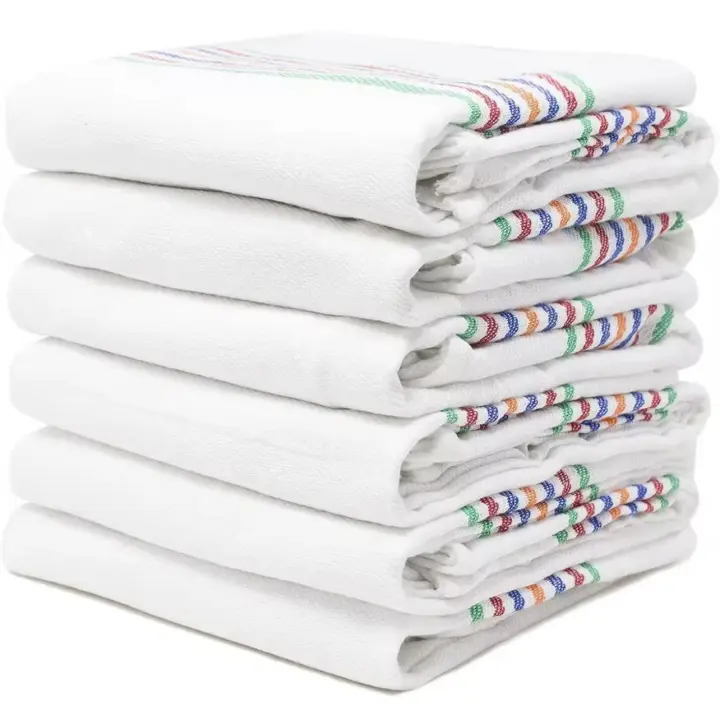 12 Paños de cocina 80% Algodón 20% Poliéster, absorbentes lavable, Bayeta suave y duradero - 1