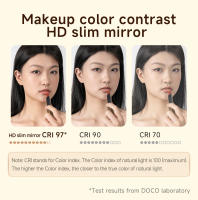 Espejo De Maquillaje DOCO Con Luz LED Ajustable De Alta Calidad Textura Metálica Regalo Perfecto Para El Hogar - details 10