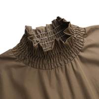 Vestido Largo Elegante ZANZEA Para Mujer Con Cuello Alto Y Volantes Color Sólido Ropa Casual Vestidos De Fiesta De Navidad Y Cumpleaños - details 14