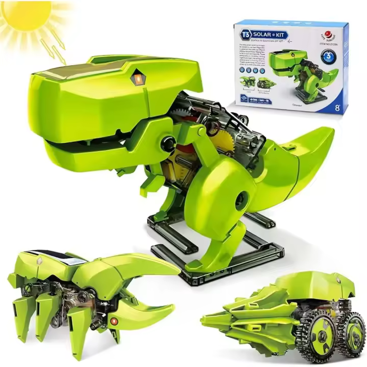 Kit De Robot Solar 3-en-1 Dinosaurio Juguetes STEM Para Niños Y Niñas De 8 a 12 Años Juegos De Construcción Educativos - 1