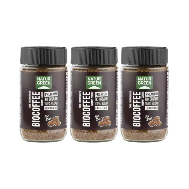 Pack 3x Café Instantáneo Ecológico 100g NaturGreen - 1