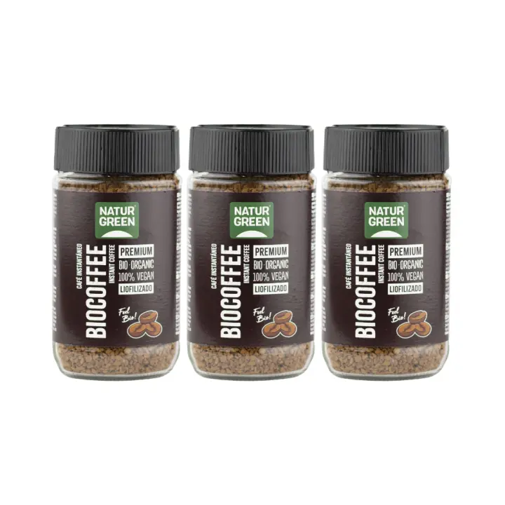 Pack 3x Café Instantáneo Ecológico 100g NaturGreen - 1