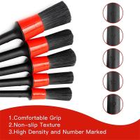 Kit De Cepillos Para Limpieza De Coche 5/10Pcs Set De Detallado Herramienta De Limpieza De Polvo Cepillo Suave Para Salida De Aire Acondicionado - details 3