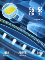 Luz Solar Exterior Recargable 8800mAh Con Sensor De Movimiento Doble Cabeza 112 LED Impermeable Para Jardín Courtyard Garage - details 7