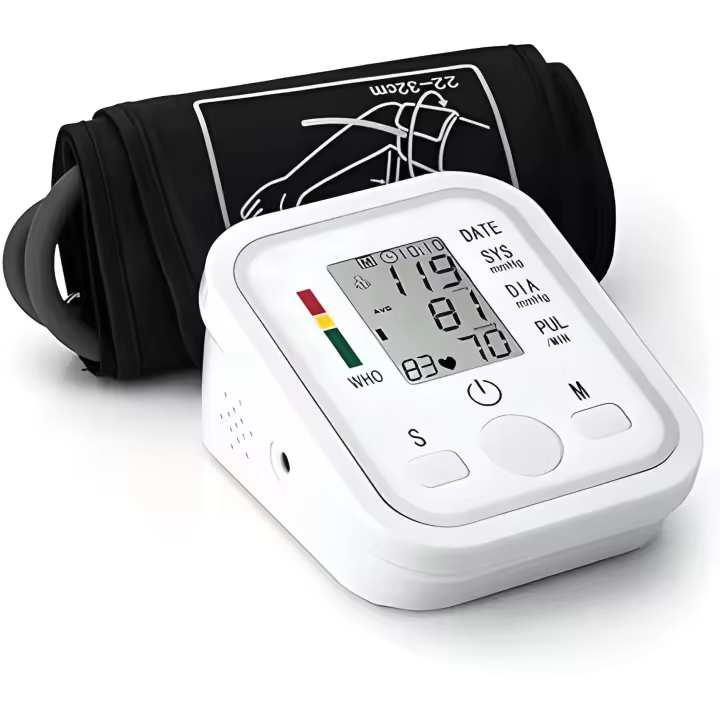 Tensiómetro de Brazo digital , medición precisa de la presión arterial y el pulso, validado clínicamente, Medidor Automático De Presión Arterial Para La Parte Superior Del Brazo, pantalla LCD grande, Con Voz - 1