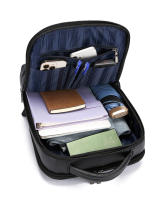 Mochila de cuero genuino para hombre, mochila de negocios para computadora, mochila de viaje de ocio de gran capacidad para estudiantes universitarios, estudiantes de secundaria y preparatoria. - details 12
