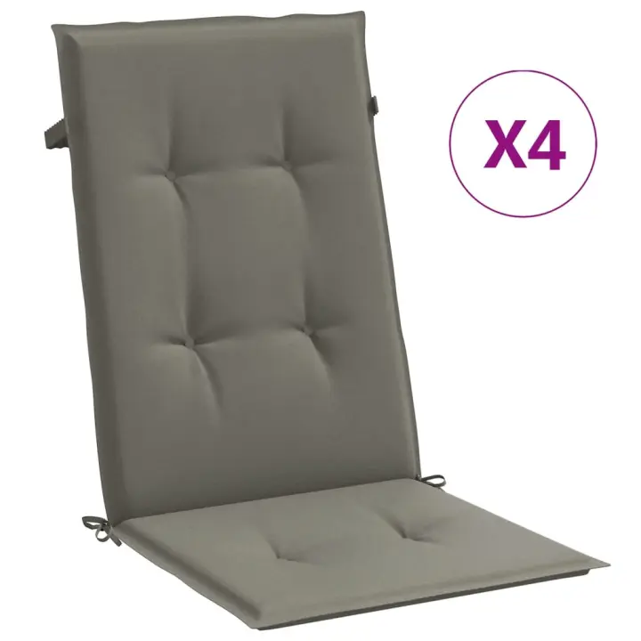 Fundas para Silla respaldo High 4 UDS lona gris Dark melange - 1
