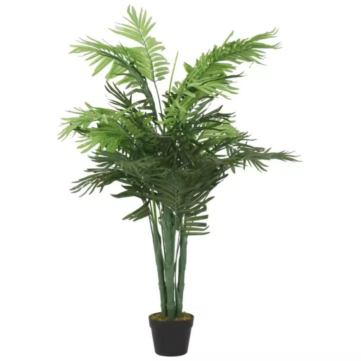 vidaXL Palmera Artificial Planta Falsa Decoración Verde Dimensiones 80 cm (18 hojas), 120 cm (28 hojas) - 1