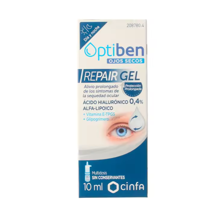 Optiben Gel Reparador para Ojos 10 Ml - Hidratación Intensa - 1