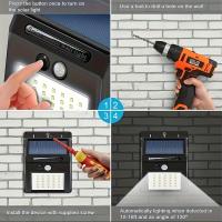 Luz Solar Exterior 20 LED 3 Modos De Iluminación Sensor De Movimiento Luz Solar Para Pared Patio Jardín Valla Moderna IP65 - details 8