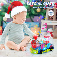 Coche De Juguete Transparente Para Niños Con Luz Sonido Y Música Juguete Educativo Para Bebés Coche Eléctrico Con Engranajes Tren Juguetes Para Niños De 0-12 Años - details 5