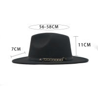 Nueva Moda Invierno Otoño Imitación Lana Hombres Mujeres Sombreros Fedoras Jazz European American Cuello Redondo Sombreros Bowler - details 1