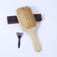 2pcs/set Cepillos De Madera Profesionales Masajeador De Salud Cepillos Con Almohadillas De Bambú Y Limpiadores De Cepillo Para Cabello Real Y Pelucas - details 4