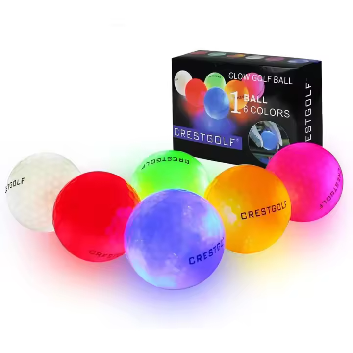 Paquete de 6 pelotas de golf LED brillantes de alta visibilidad, calidad profesional, pelotas de golf remotas para juegos de campo, entrenamiento, regalos, pelotas de golf oficiales - 1