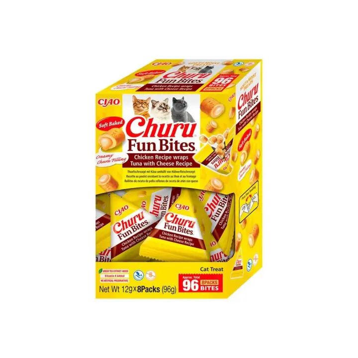 Churu Cat Fun Bites De Atún Con Queso Pack 8 X 12 Gr 96 Gr - 1