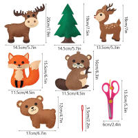 Kit De Manualidades Para Niños Con Animales De Bosque Juguetes De Peluche DIY De Terciopelo Educación Para Principiantes Edad 3-12 - details 6