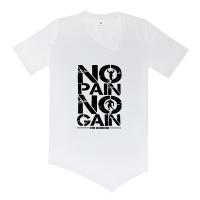 Camiseta De Algodón Para Hombre Con Cuello En V Y Manga Corta Transpirable Y Ajustada Para Gimnasio Y Entrenamiento Estilo Casual Con Bajo Irregular - details 2