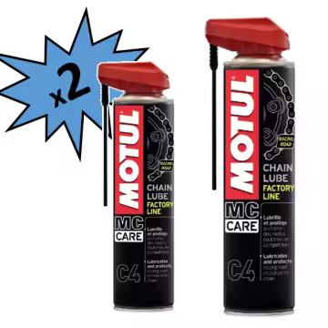 KIT DOBLE MOTUL MC CARE C4 CHAIN LUBE FACTORY LINE - RACING ROAD 111658BIS - 1