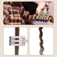 Estilizador De Pelo Ondulado Profesional LCD Para Salon Tourmaline 5 Barbies Rizador De Pelo Dual Voltaje Curling Iron - details 5