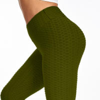 Leggings De Yoga Para Mujer Fitness Running Cintura Alta Slim Pantalones Deportivos Push up Secado Rápido Gimnasio Correr Trabajo Largo - details 36