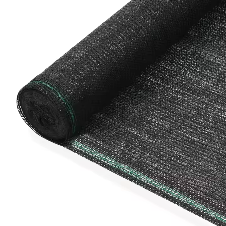 vidaXL Toldo para pista de tenis HDPE 1x25 m negro - 1