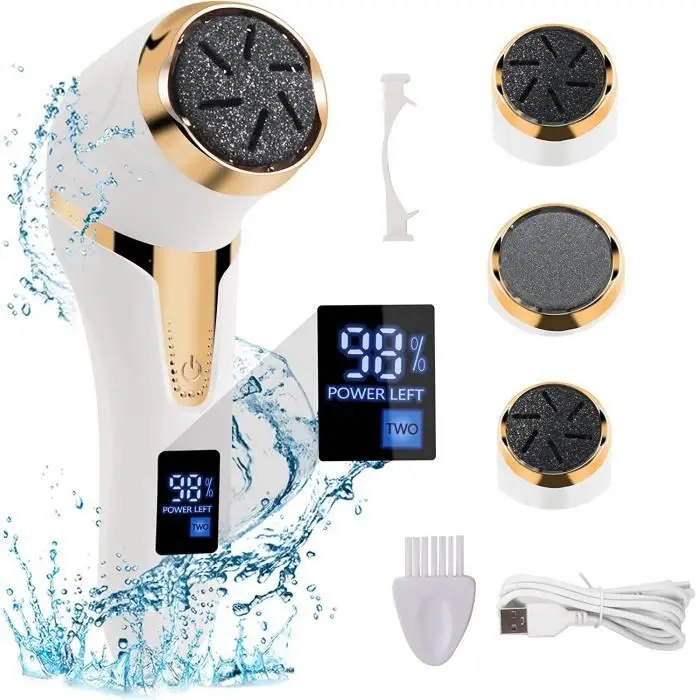 Lima Eléctrica para pies IPX7, resistente a Agua, recargable, para eliminar callos y Piel Muerta, agrietada o endurecida. - 1
