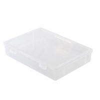 Caja De Almacenamiento Para Archivos De Plástico Organizador Transparente Cuadrada A4 Caja De Escritorio Protegida Contra Polvo - details 6