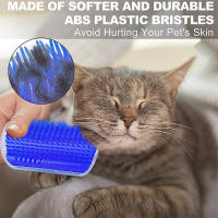 Peine Para Gatos Con Masajeador De Esquina Mesa Afilador De Pelo Con Nepenta Accesorios De Cuidado Para Gatos Y Gatitos Material Plástico - details 4