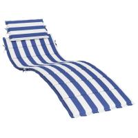 vidaXL Cojín de tumbona de tela 186x58x3 cm Color Crema,  Beige,  Azul y mas Cojín Decorativo de Asiento Cojines de muebles de salon - details 5