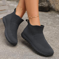 Zapatos De Agua Para Mujer En Color Sólido PVC Cuatro Estaciones Botas De Lluvia Casuales Planas Bajo Cabeza Redonda Para Exterior - details 6