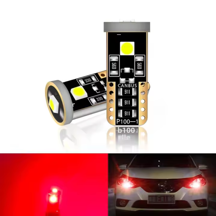 STELLA 2pcs Luz Declaración LED T10 W5w Verde Morado Rosa Blanco Rojo Amarillo Azul Azul Cristal Lámpara De Lectura Puerta DRL Universal 12V - 1
