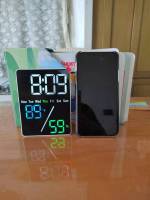 Reloj De Arte LED Pequeño 1PC Reloj De Alarma Electrónico Multifunción Con Mostrador De Temperatura Y Humedad Regalo Clásico Estilo Digital LED - details 2