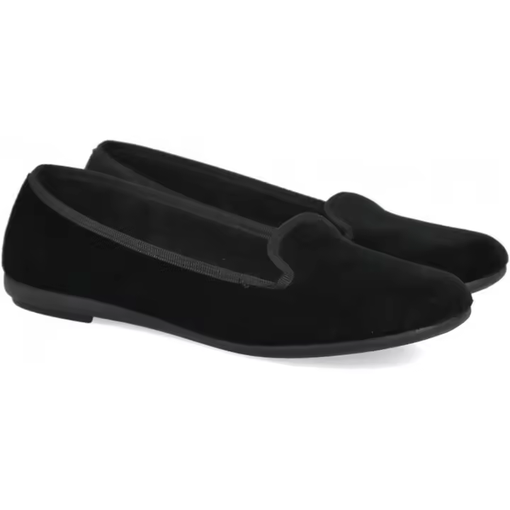 VULLADI 5403-032 Zapatillas de lona mujer 30379 XL COPETE TERCIOPELO NEGRO - 1