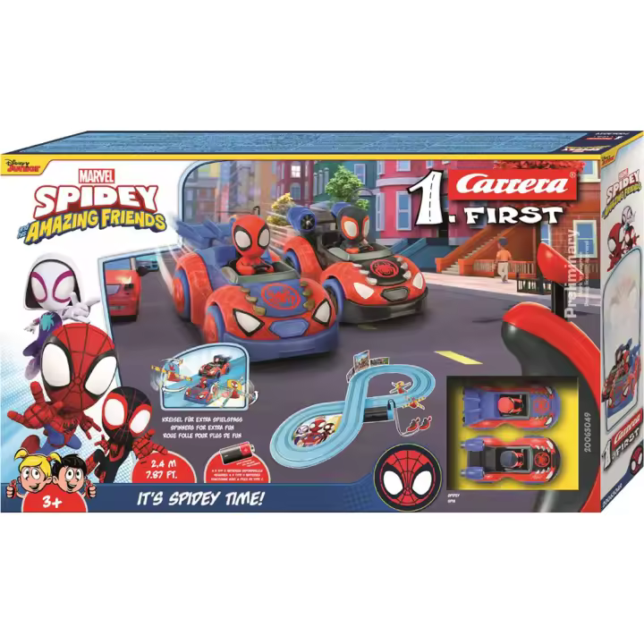 Pista Carrera Spidey  It's Spidey Time! Incluye 2 Coches (Spidey y Spin) 2,4 Metros (20063049) - 1