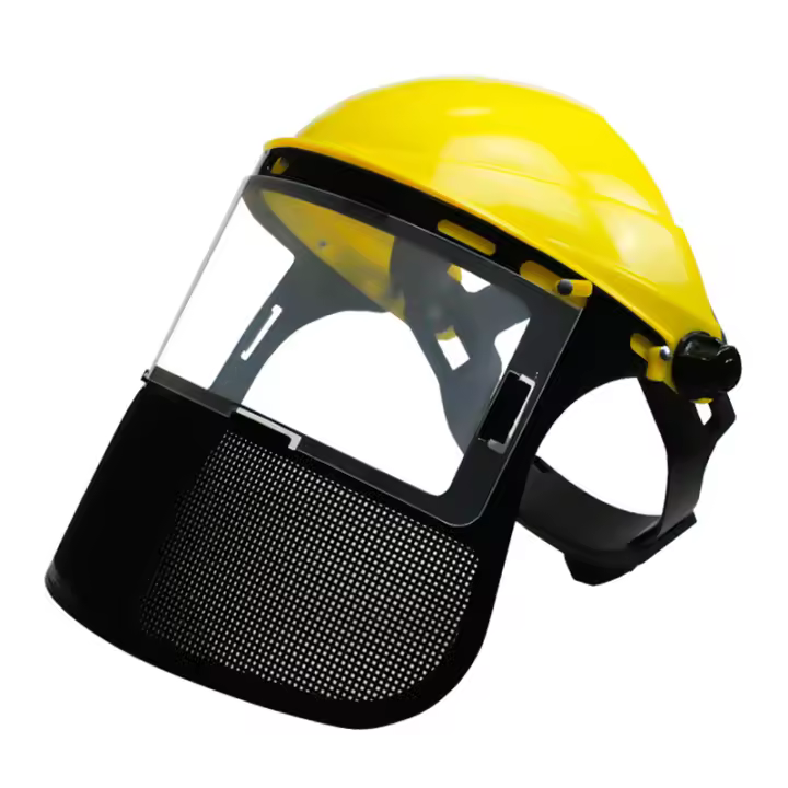 Gorro De Seguridad Para Jardín Con Máscara Protectora De Red Completa Para Trimmer De Grama Motosierra De Bajo Y Protección Forestal - 1