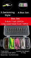 25 Pcs Lure Boxed Soft Bait Perch Warbler Worms Con Cuerda Cola Enrollada Maggot Bionic Fake Baits Con Anzuelos Cabeza De Plomo Para Pesca En Oceano Lago Río - details 1