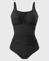 Traje de Baño DE UNA Pieza para Mujer, Corte entallado, plisado, High Belt, Cuello en U, push up, ropa de Playa, Chaleco - details 3