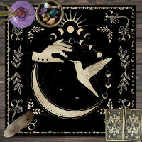 Mantel De Tela Para Cartas De Tarot 1pc Decoración De Juego De Cartas Pagan Con Fases De Luna Y Flores Estilo Pagan Para Atril Y Brujería - details 19