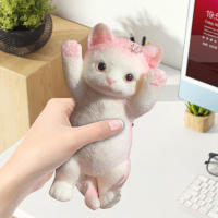 Juguete De Mano De Gato Grande En Silicona Suave Para Alivio Del Estrés Regalo Para Niños Y Adultos Figura De Gato Mochi - details 7