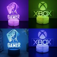 Lámpara De Noche 3D LED Para Habitación De Juegos XBOX Iluminación De Escritorio Decoración Para Gamers Regalos Para Niños Forma De Logo De Mesa - details 0